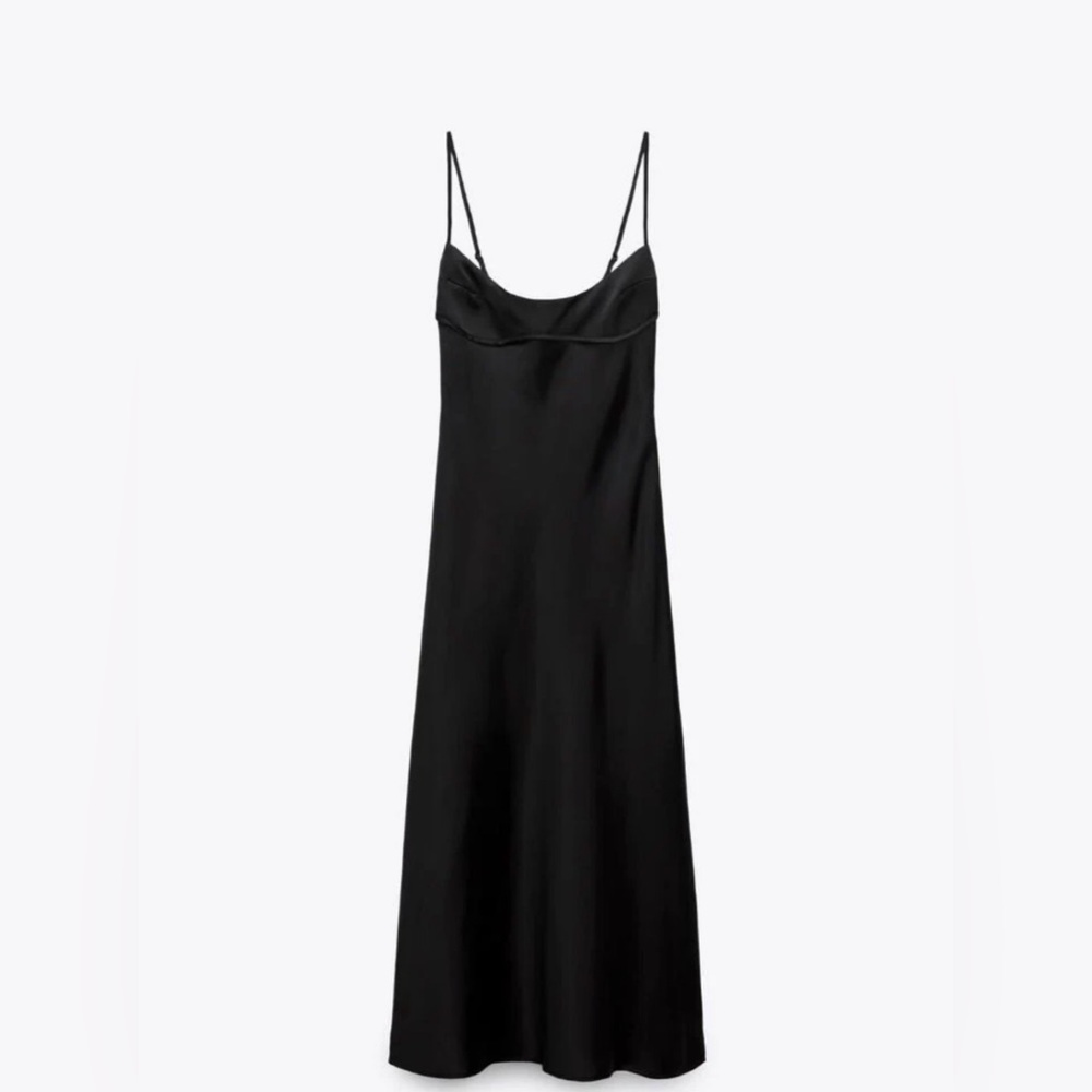 Zara Satin Midi Dress
